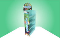 Gemakkelijke Assemblage 4 Planken Stabiele POS Kartonvertoningen Eco Vriendschappelijk voor het Bevorderen van Jong geitjespeelgoed